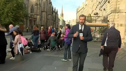 Reporter TVN24 Paweł Łukasik w Edynburgu