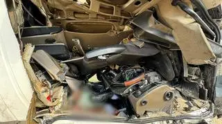 Kabina została zmiażdżona 