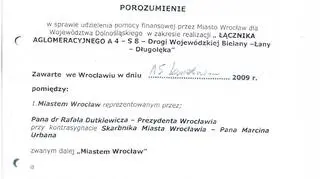 Porozumienie zostalo podpisane w 2009 roku