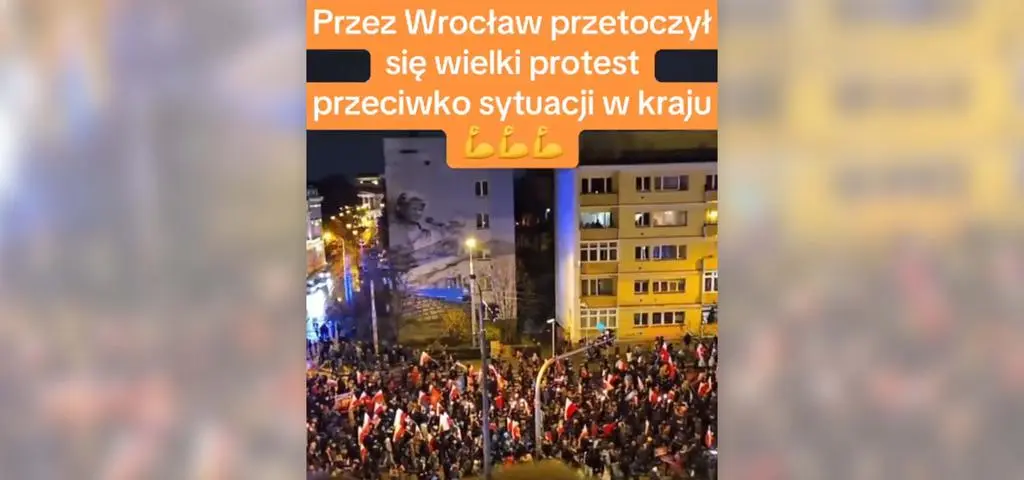 "Wielki protest" we Wrocławiu? Na 20 tysięcy wyświetleń