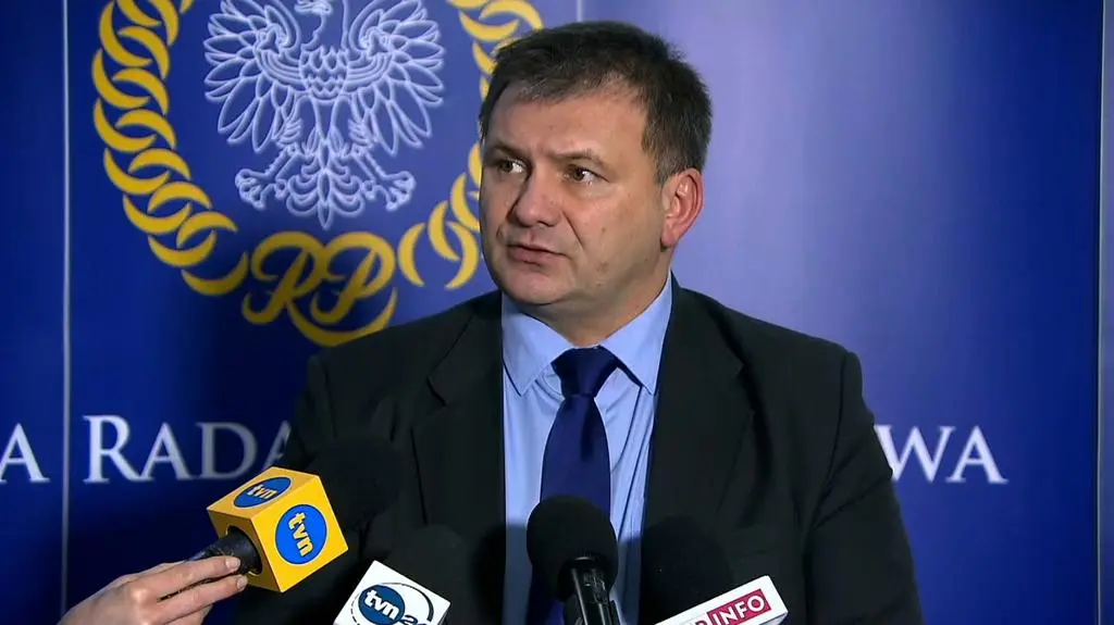 Waldemar Żurek na konferencji prasowej przed nadzwyczajnym posiedzeniem KRS