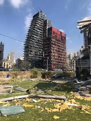Bejrut, zniszczone miasto po eksplozji w porcie 