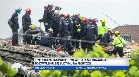 Zawaliła się część apartamentowca na Florydzie, Przemysław Rembielak o działaniach ratowników