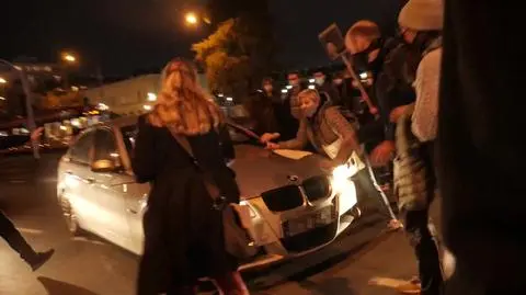Potrącił dwie kobiety uczestniczące w proteście. Zatrzymała go policja