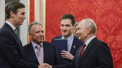 Władimir Putin, Steve Witkoff, Jared Kushner na Kremlu