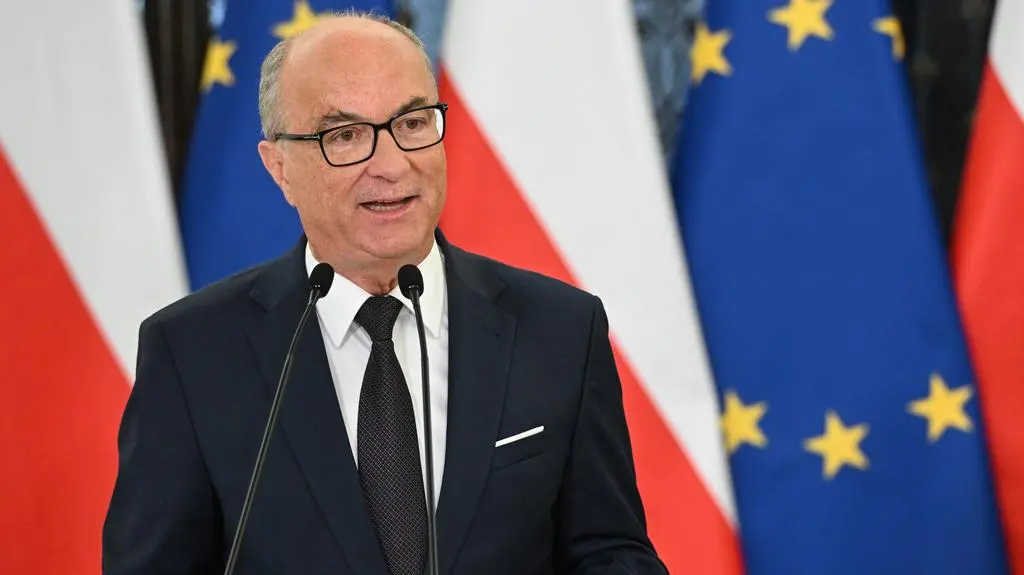Marszałek Sejmu Włodzimierz Czarzasty na konferencji prasowej