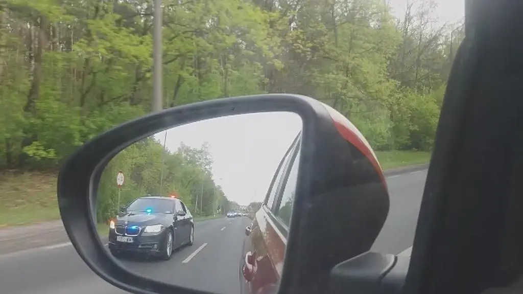 Kolumna premiera w drodze z Pułtuska do Warszawy