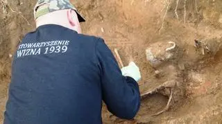 The remains were buried 40cm beneath the ground