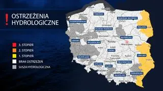 Sytuacja hydrologiczna w Polsce, 2 lipca 2022