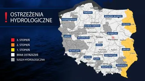 Sytuacja hydrologiczna w Polsce, 2 lipca 2022