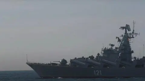 Ministerstwo obrony Rosji: krążownik Moskwa zatonął