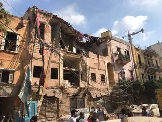 Bejrut, zniszczone miasto po eksplozji w porcie 