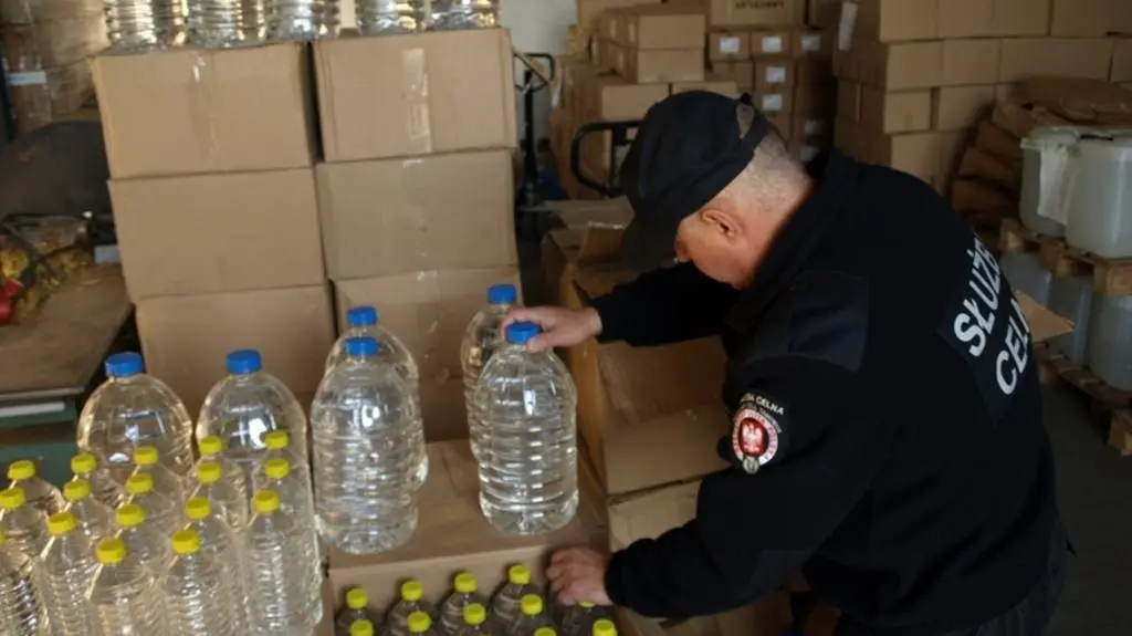 1500 litrów spirytusu