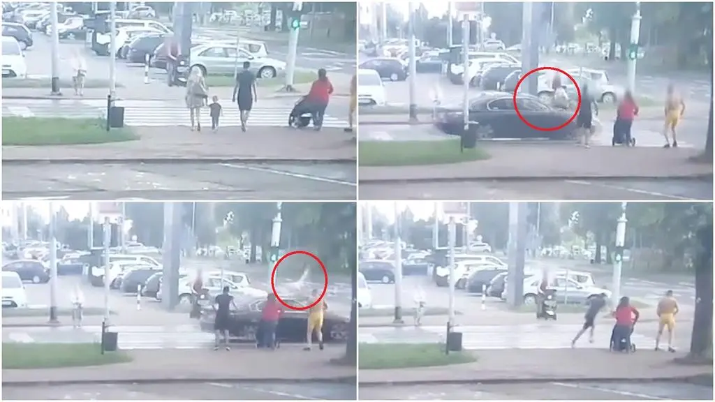 Kierowca bmw wjechał na czerwonym 