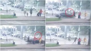 Kierowca bmw wjechał na czerwonym 