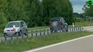 Na trasie było akurat sporo aut 