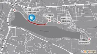 Poszerzanie jeziora będzie wymagało przeniesienia torów Kolejki Parkowej Maltanka