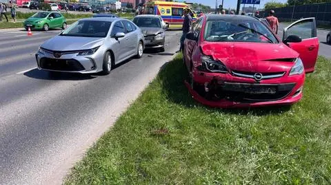 Zderzenie siedmiu pojazdów w Krakowie