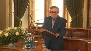 Marian Turski w krakowskim magistracie