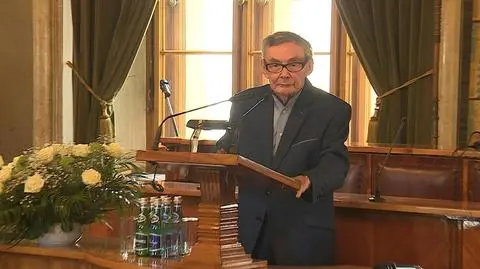 Marian Turski w krakowskim magistracie