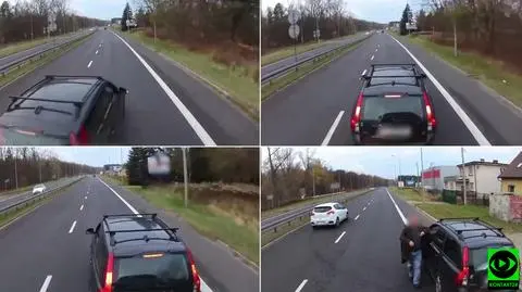 Stłuczka w Jaworznie, ukarany mandatem wcześniej miał grozić innemu kierowcy