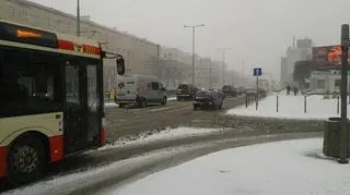 Trudne warunki jazdy w Gdańsku 