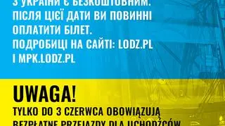 Bezpłatna komunikacja miejska w Łodzi dla uchodźców z Ukrainy do 3 czerwca
