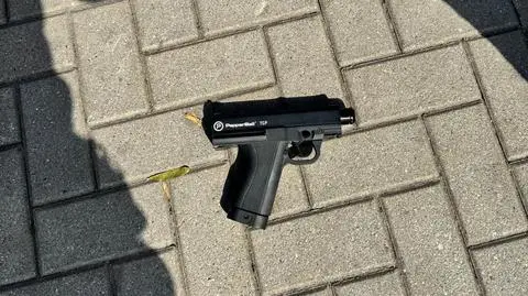 Wycelował w policjanta