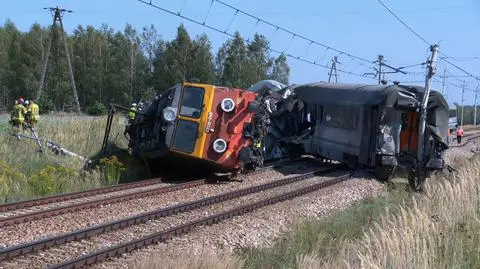 Wykolejony pociąg Sokolniki Suche