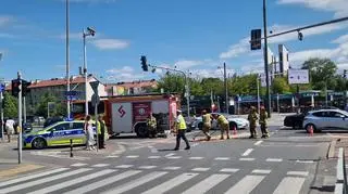 Motocyklista zderzył się z autem. Trafił do szpitala
