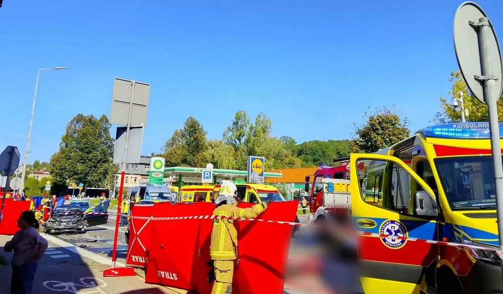 Wypadek w Żywcu
