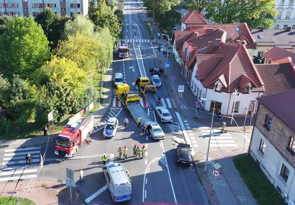 W wyniku wypadku pięć osób trafiło do szpitala
