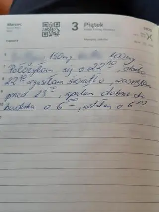 Kartka z dziennika snu 