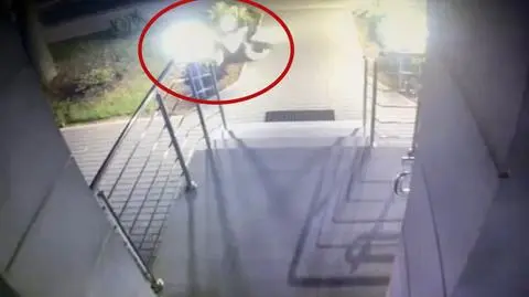 Wyrwał lampę przed komendą policji w Kolnie