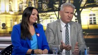 Monika Wielichowska (PO) i Wojciech Konieczny (Lewica) w "Faktach po Faktach" TVN