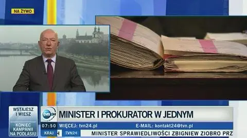 Zbigniew Ćwiąkalski komentował połaczenie funkcji ministra sprawiedliwości i prokuratora generalnego
