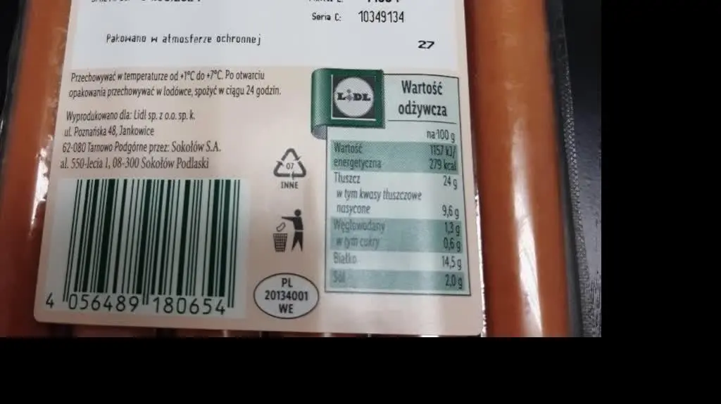 Parówki wycofane z obrotu