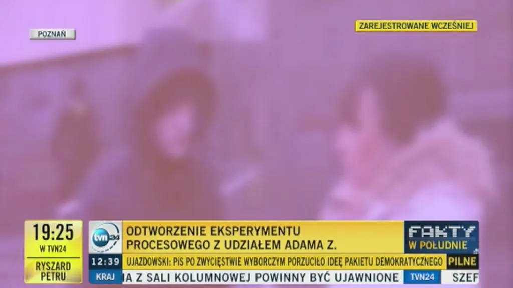 Podczas pierwszej rozprawy pokazano nagrania z eksperymentu procesowego