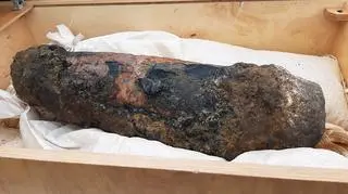 Jak podaje policja, znaleziono pocisk o kalibrze 150 mm