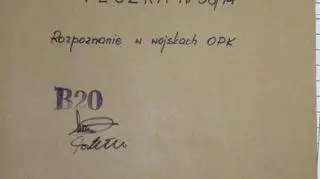 Teczka, w której znajdowały się dokumenty