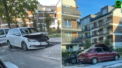 Cztery samochody spłonęły w nocy na Bemowie