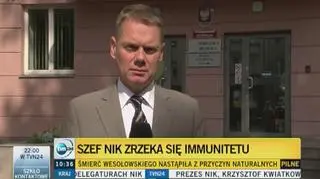 Prezes NIK zrzekł się immunitetu