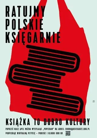 Plakat promujący apel księgarzy