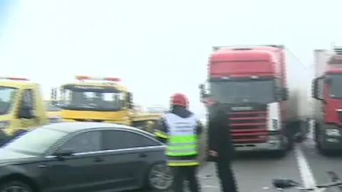 A1: 32 rannych w karambolach