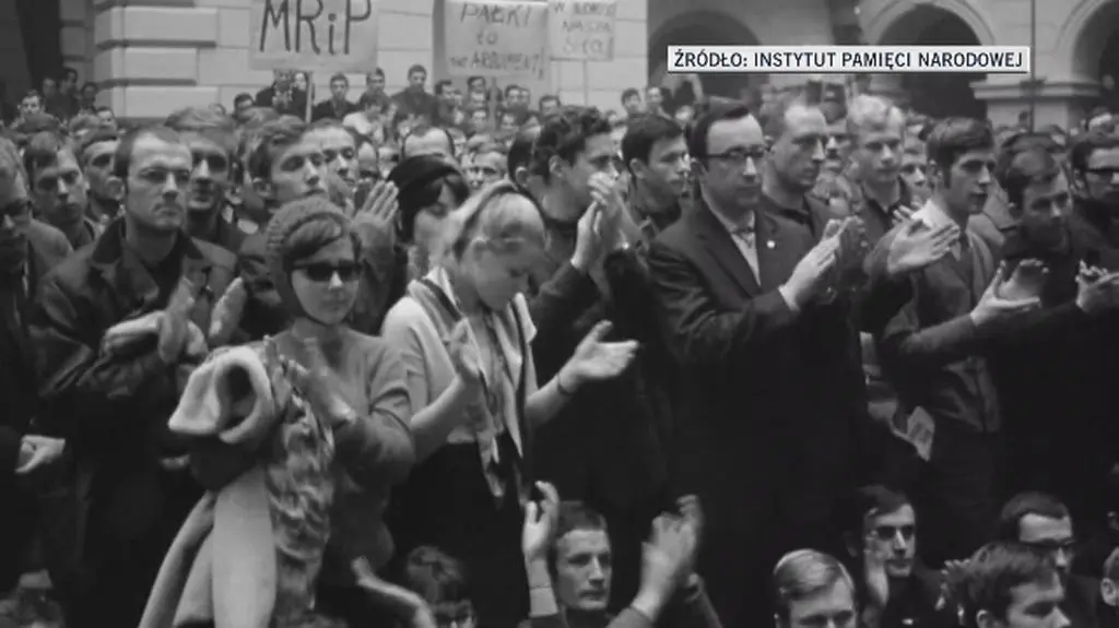 Marzec 1968 r. Wiec na Politechnice Warszawskiej