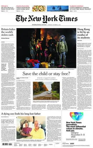 Okładka wtorkowego "The New York Times"