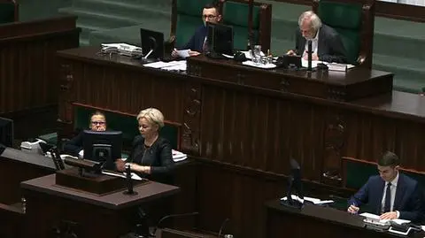 Krystyna Skowrońska nie chce opuścić mównicy Sejmowej