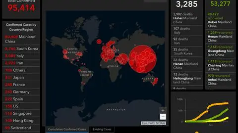 Jak rozprzestrzenia się koronawirus? (stan na 5 marca)