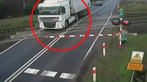 Jest czerwone światło i opadają rogatki, a kierowcy jadą dalej. Nagranie