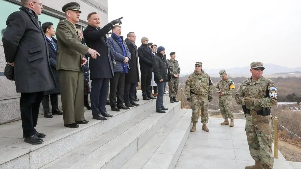 Prezydent Andrzej Duda odwiedził strefę zdemilitaryzowaną